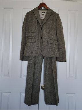 Vintage J. Crew 100% Wool Tweed Suit